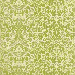 vintage Christmas damask green TerriConradDesigns