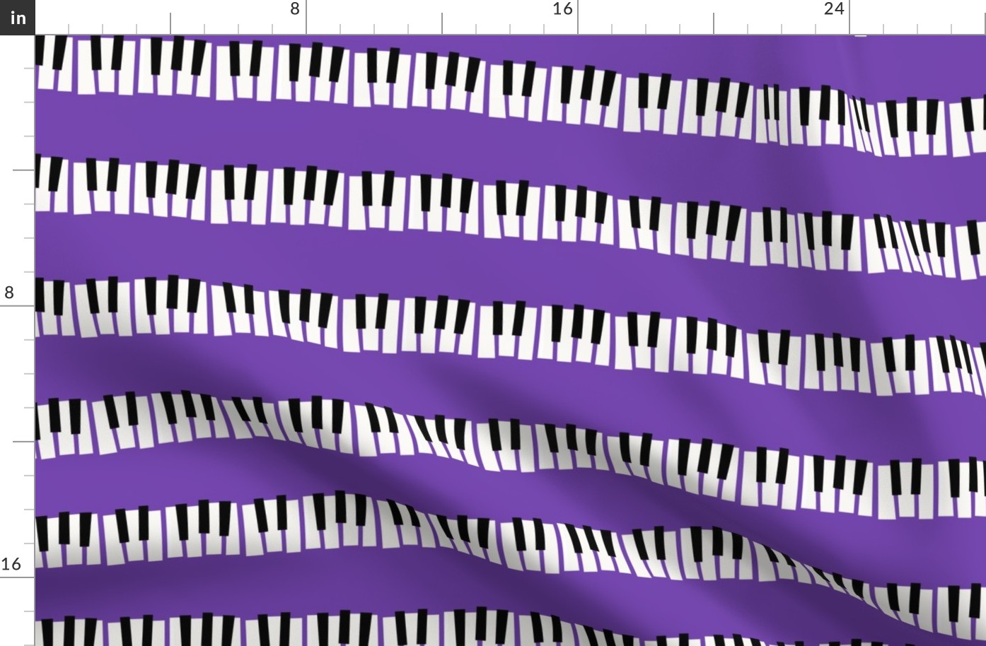 Mid Mod Piano Key Stripe | Purple
