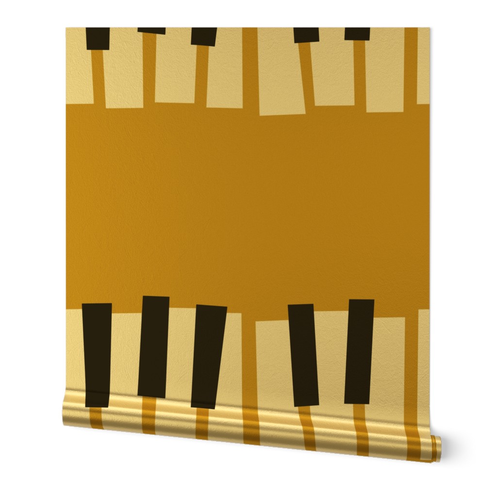 Mid Mod Piano Key Stripe | Mustard Yellow