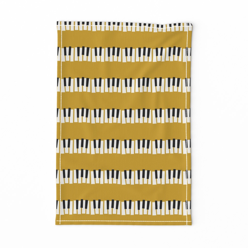 Mid Mod Piano Key Stripe | Mustard Yellow