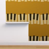 Mid Mod Piano Key Stripe | Mustard Yellow