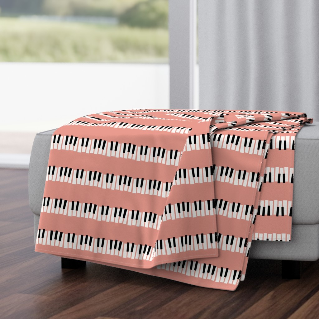 Mid Mod Piano Key Stripes | Pink 