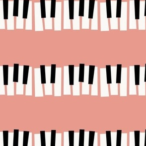 Mid Mod Piano Key Stripes | Pink 