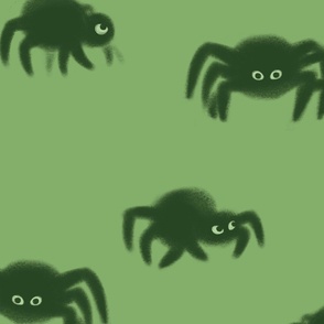 Green Fluffy Spider | SUPERSIZED (WALLPAPER)