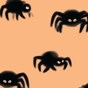 Halloween Fluffy Spider | SUPERSIZED (WALLPAPER)