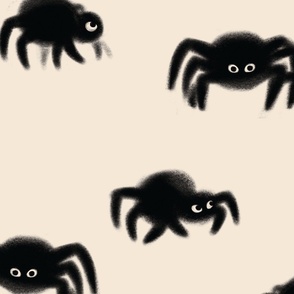 Oatmeal Fluffy Spider | SUPERSIZED (WALLPAPER)