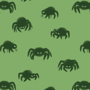 Green Fluffy Spider | LARGE