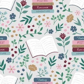 Book Floral - Gray
