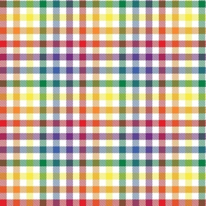 1/2" Rainbow Plaid - Medium (Rainbow Collection)