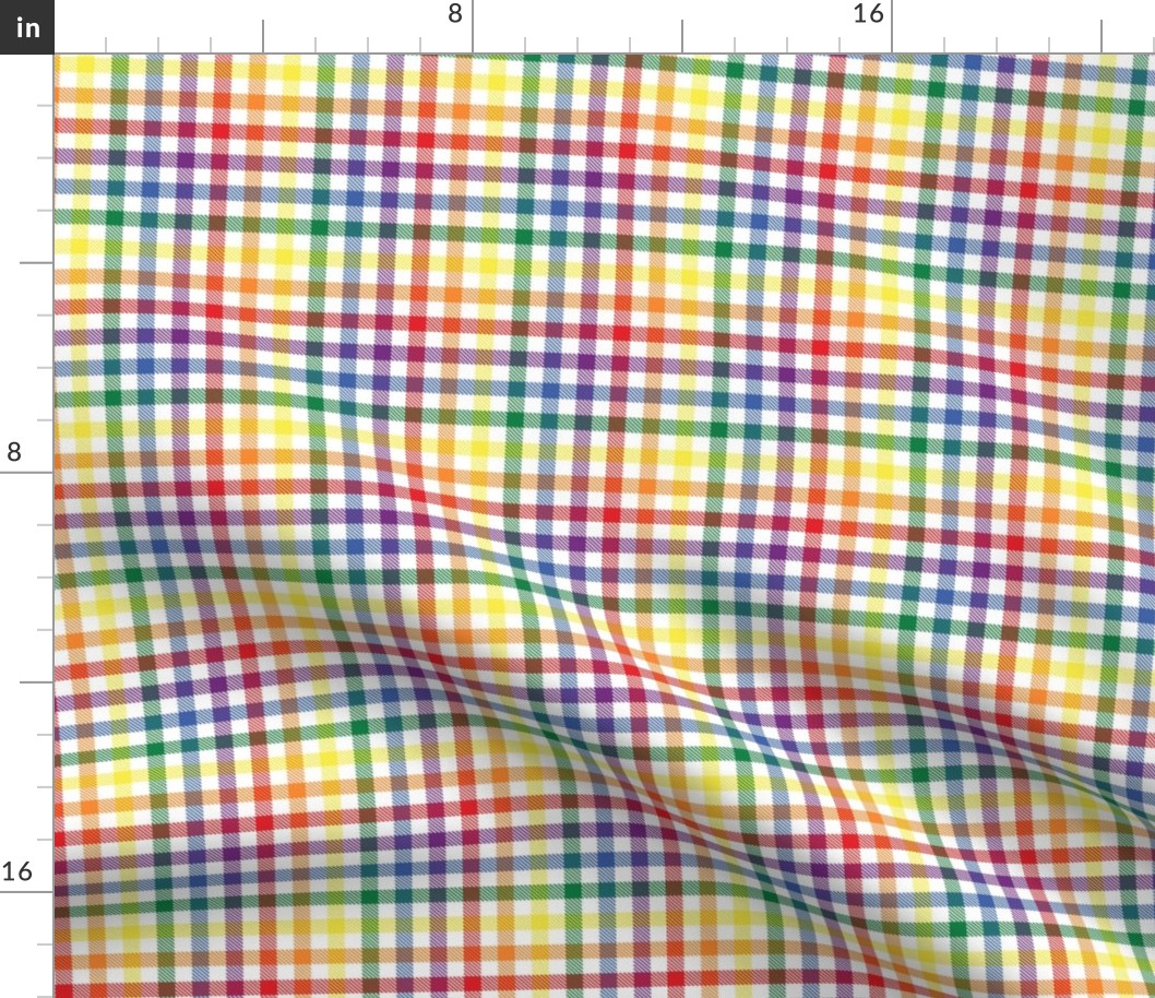 1/4" Rainbow Plaid - Small (Rainbow Collection)