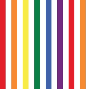 1 1/8" Rainbow Stripes - Large (Rainbow Collection)