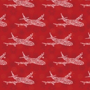 Snowflake Airplane - Red 
