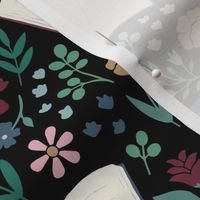 Book Floral - Black