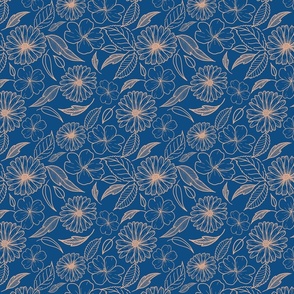 Classic blue florals