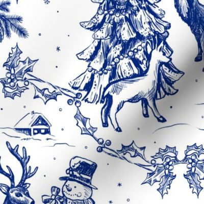 Winter holiday Toile de Jouy