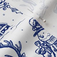 Winter holiday Toile de Jouy