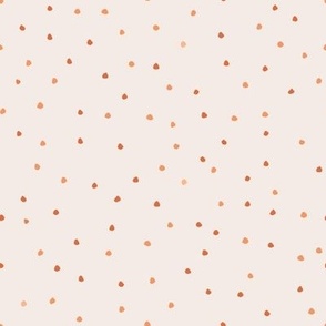 386 - Medium scale  Orange and blush cream spotty polka dot design - Down by the River: jumbo scale for crafts, wallpaper, bed linen, home decor and apparel