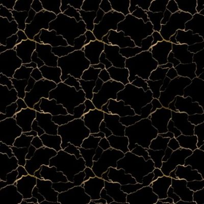 Gold kintsugi crack black