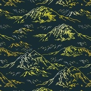 Mountains on dark