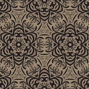 Golden mandala pattern.