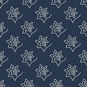 Curved Stars on navy blue