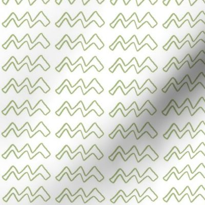 White ZigZag, green