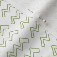 White ZigZag, green