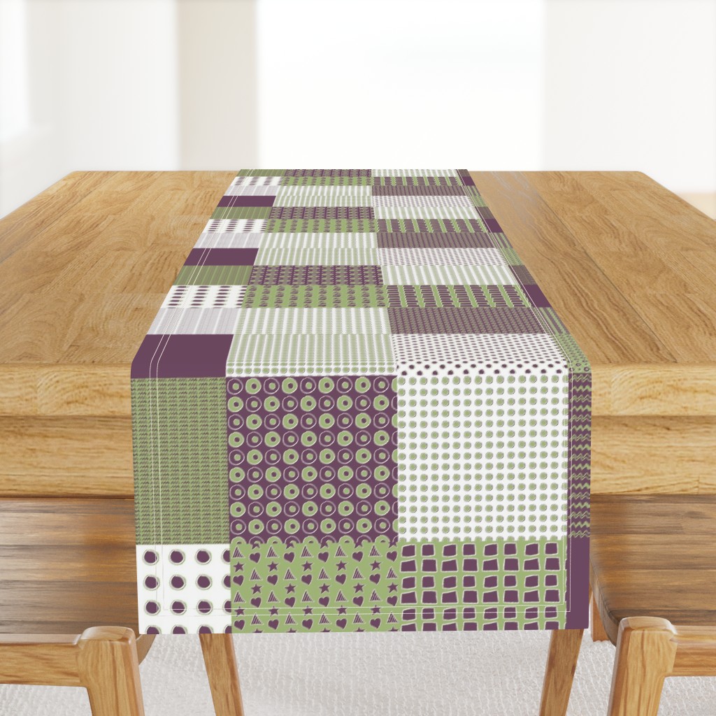 Cheater Quilt, Purple Peas