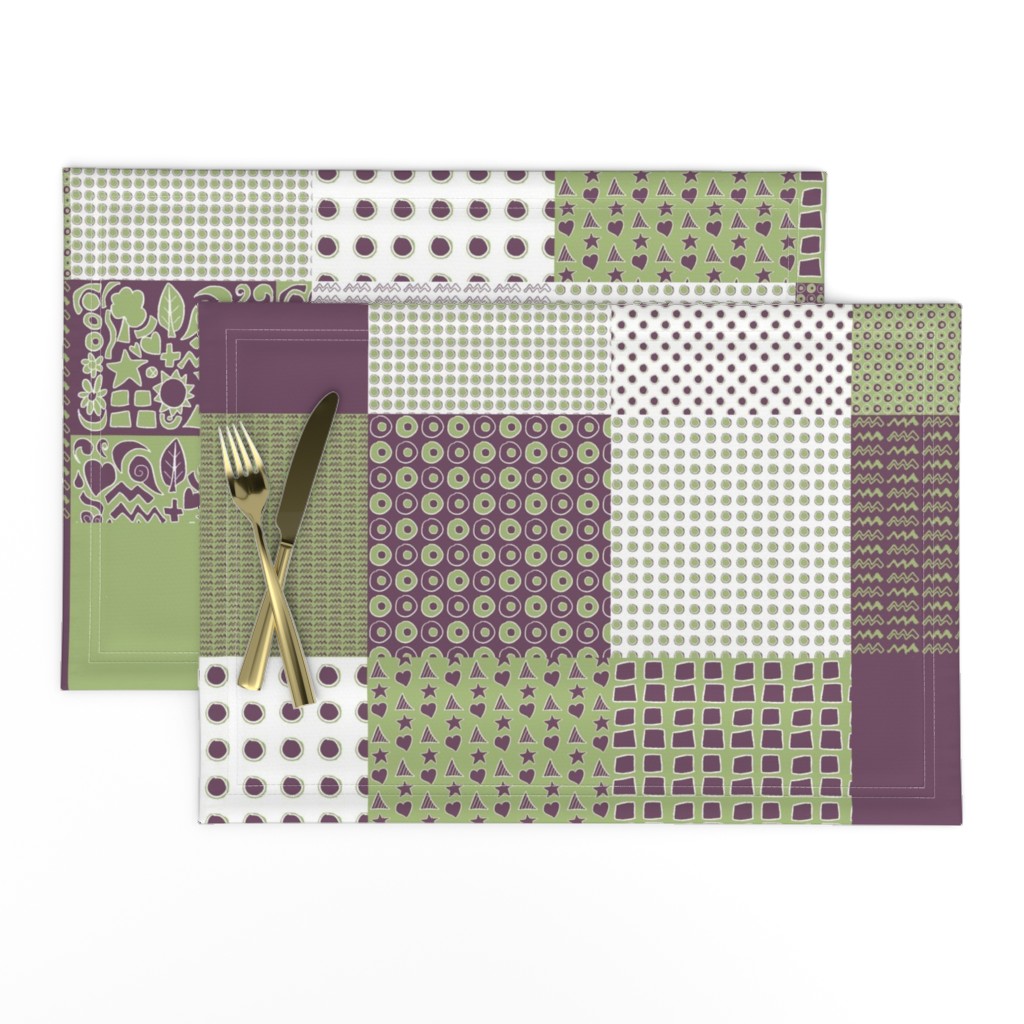 Cheater Quilt, Purple Peas