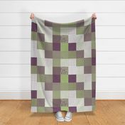 Cheater Quilt, Purple Peas