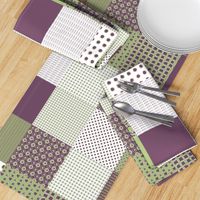 Cheater Quilt, Purple Peas