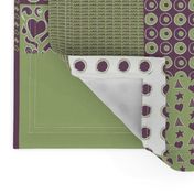 Cheater Quilt, Purple Peas