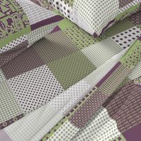 Cheater Quilt, Purple Peas