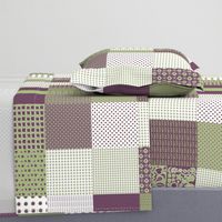 Cheater Quilt, Purple Peas