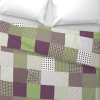 Cheater Quilt, Purple Peas