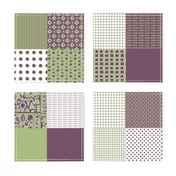 Cheater Quilt, Purple Peas