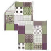 Cheater Quilt, Purple Peas