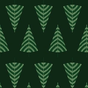 Medium - Green textured Christmas tree. Geometric triangle pattern