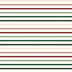 Stripes pattern in calm natural colors: green, beige, brown and maroon