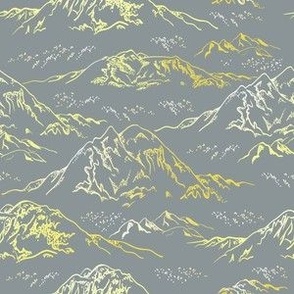 Mountains grey pattern