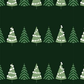 Christmas tree stripes green pattern
