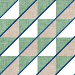 Small scale // Geometric tiles inspiration 9 // white greige jade green and classic blue