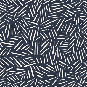 sketch marks dark blue and beige