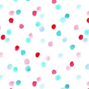 fun and joy in mint and berry - watercolor confetti - painted dots - polka dot brush stroke spots a571-1