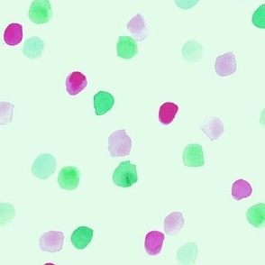 mint and berry fun and joy - watercolor confetti - painted dots - polka dot brush stroke spots a571-8