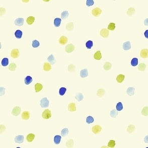 Blueberry and lemon fun and joy - watercolor confetti - painted dots - polka dot brush stroke spots a571-9