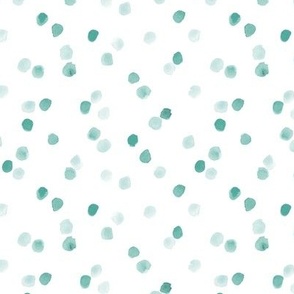 Emerald speckles - watercolor confetti - painted dots - polka dot brush stroke spots a571-12