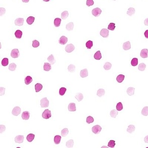Berry pink fun and joy - watercolor confetti - painted dots - polka dot brush stroke spots a571-15