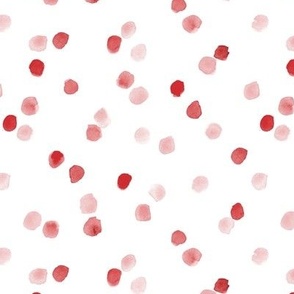 Strawberry dots - watercolor confetti - painted dots - polka dot brush stroke spots a571-16