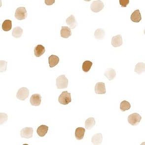 Earthy watercolor confetti - painted dots - polka dot brush stroke spots a571-19